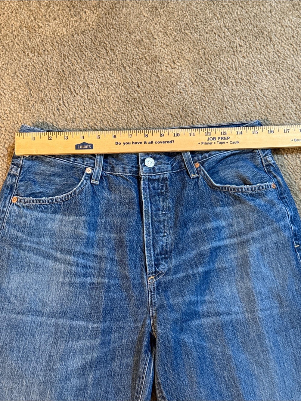 Citizens of Humanity Premium Vintage ANNiNA Dark Blue Button-Fly Jeans - Picture 12 of 13